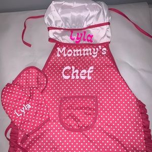 Kids personalized cooking apron set